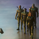 Carol and her fellow soldiers in their battle gear.